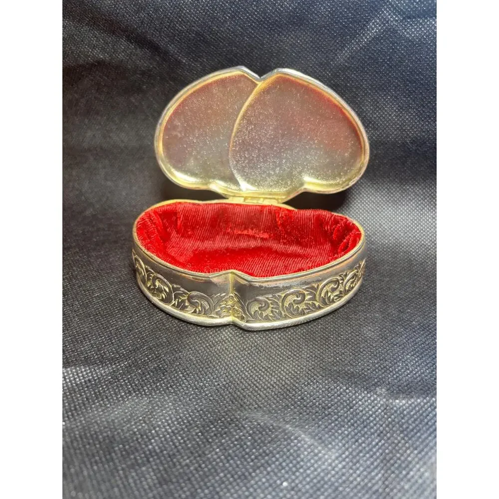 Godinger‎ Silver Plated Double Heart Jewlery Box.